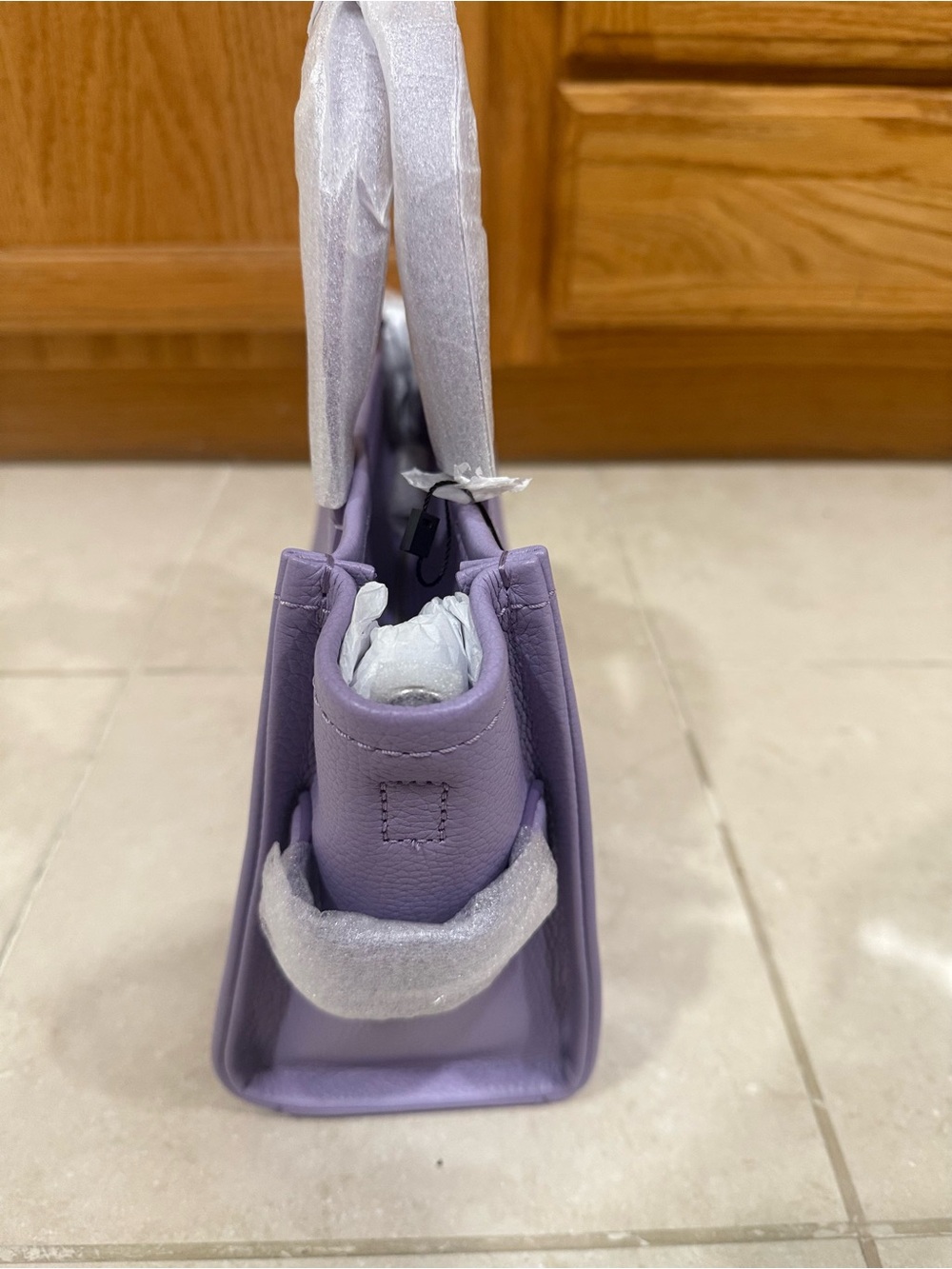 NWT Marc Jacobs the leather small tote bag - lilac - Picture 5 of 10